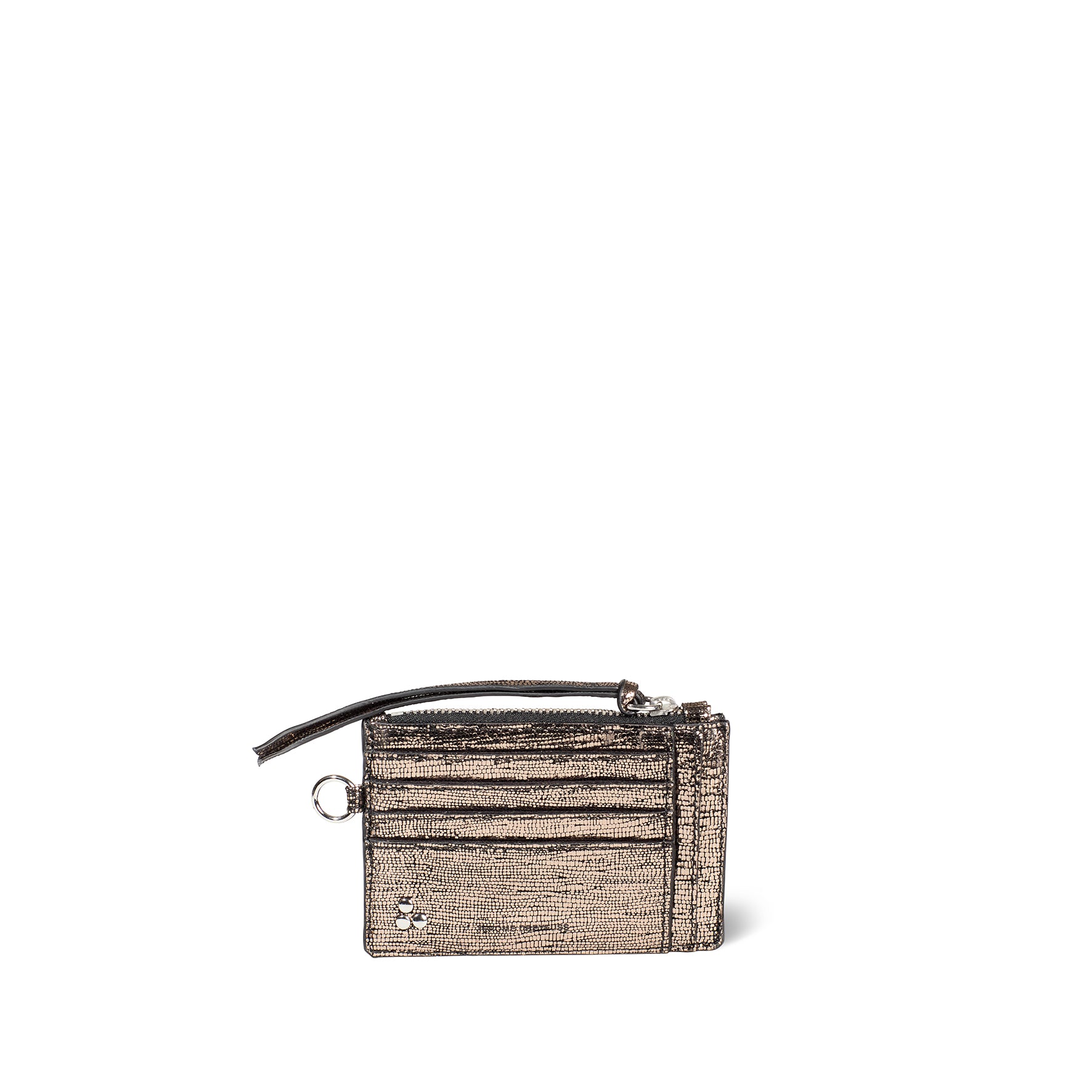 Lucky Card holder Goatskin Lamé Champagne