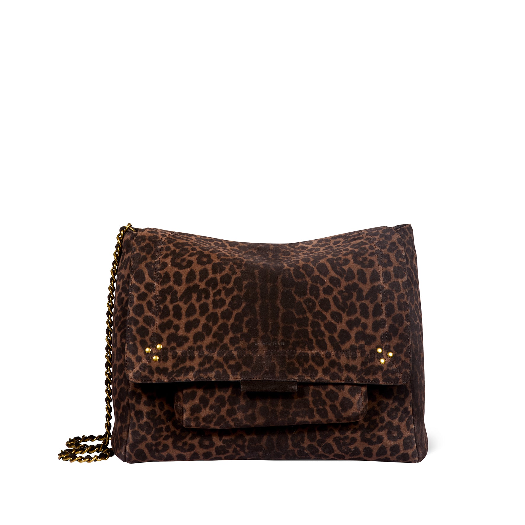 Lulu XL Bag Imprimé Léopard Naturel Split Suede – Jérôme Dreyfuss