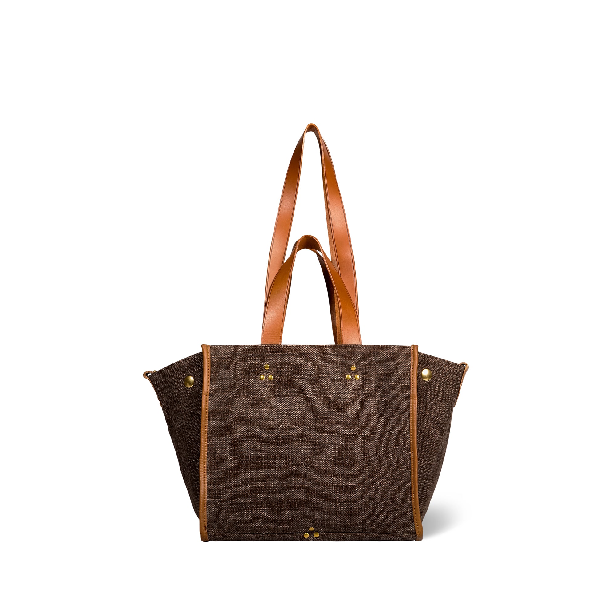 Léon S Tote bag Chocolat Linen – Jérôme Dreyfuss