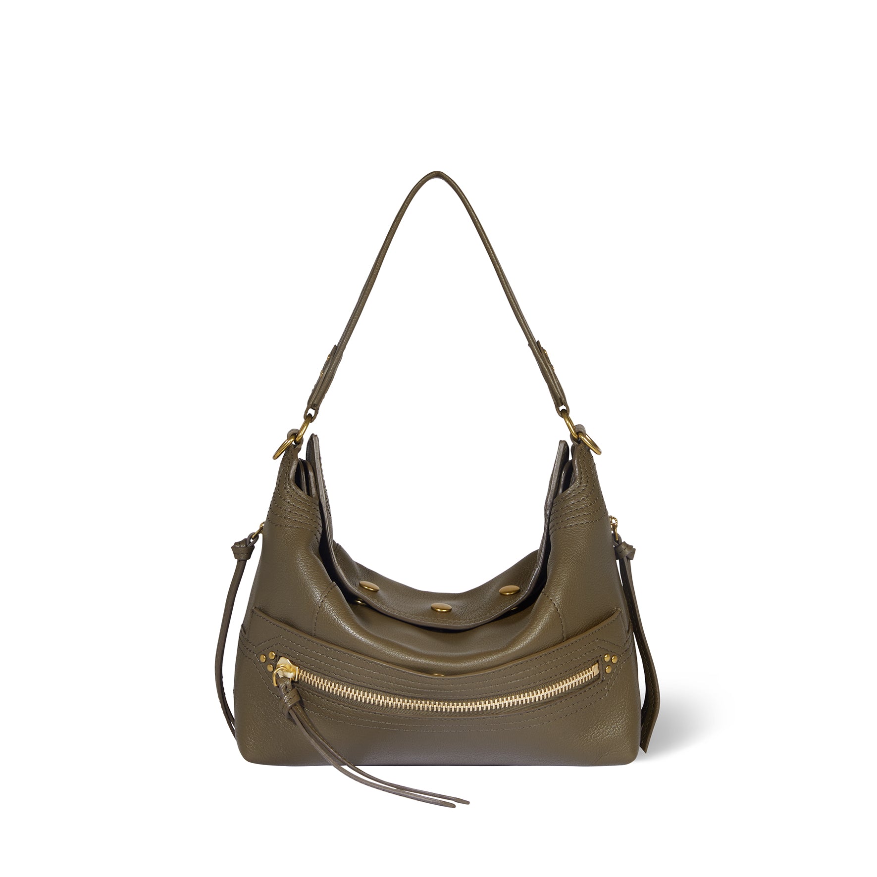 Lucky Hobo Bag Kaki Goatskin – Jérôme Dreyfuss