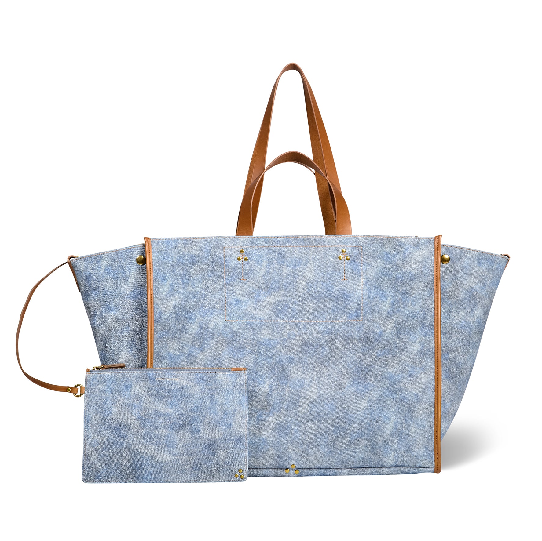 Léon L Tote bag Washed Jean's Split Suede – Jérôme Dreyfuss