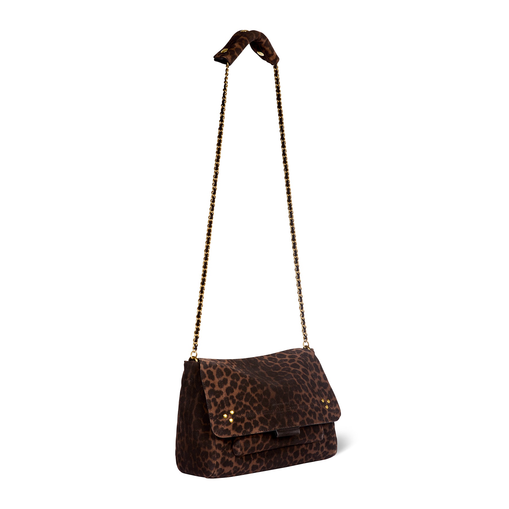 Lulu M Imprimé Léopard Naturel Veloursleder