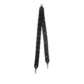 Bandoulière Tressée Vachette noir silver