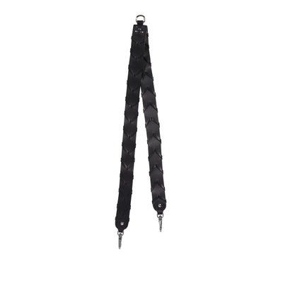 Bandoulière Tressée Vachette noir silver