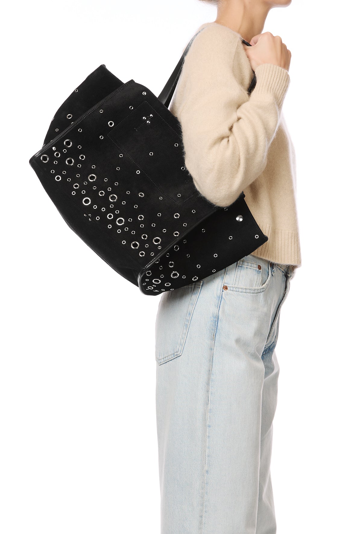 Sac Cabas Léon M croute velours Tandem