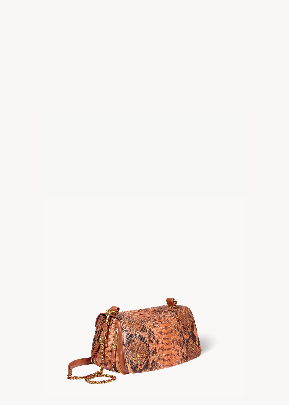 Bobi Tasche Cognac python
