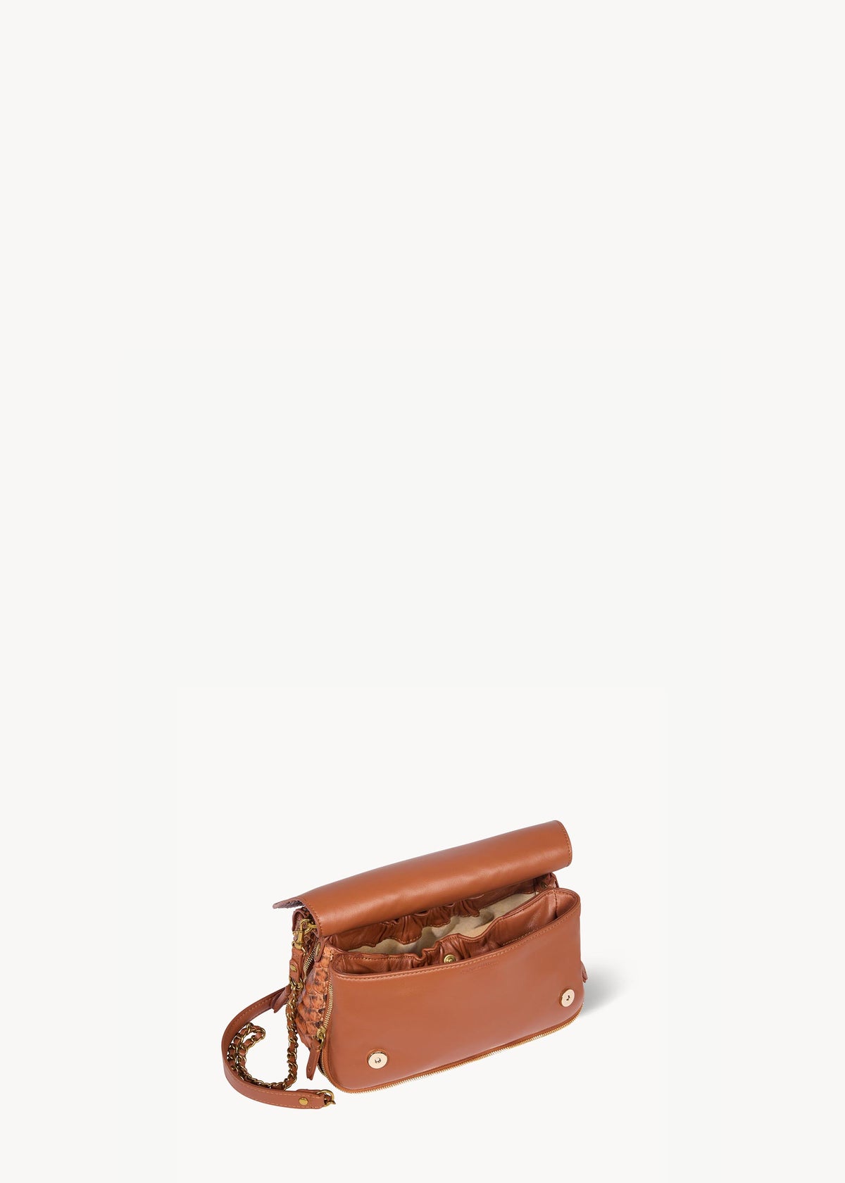 Bobi Tasche Cognac python
