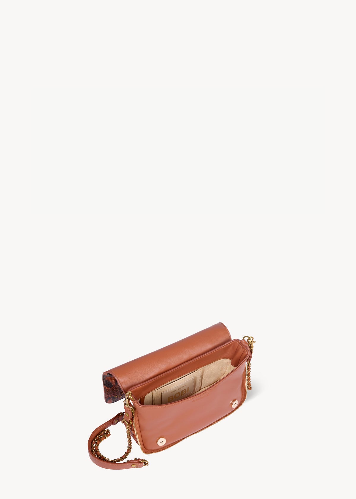 Bobi S Tasche Cognac python