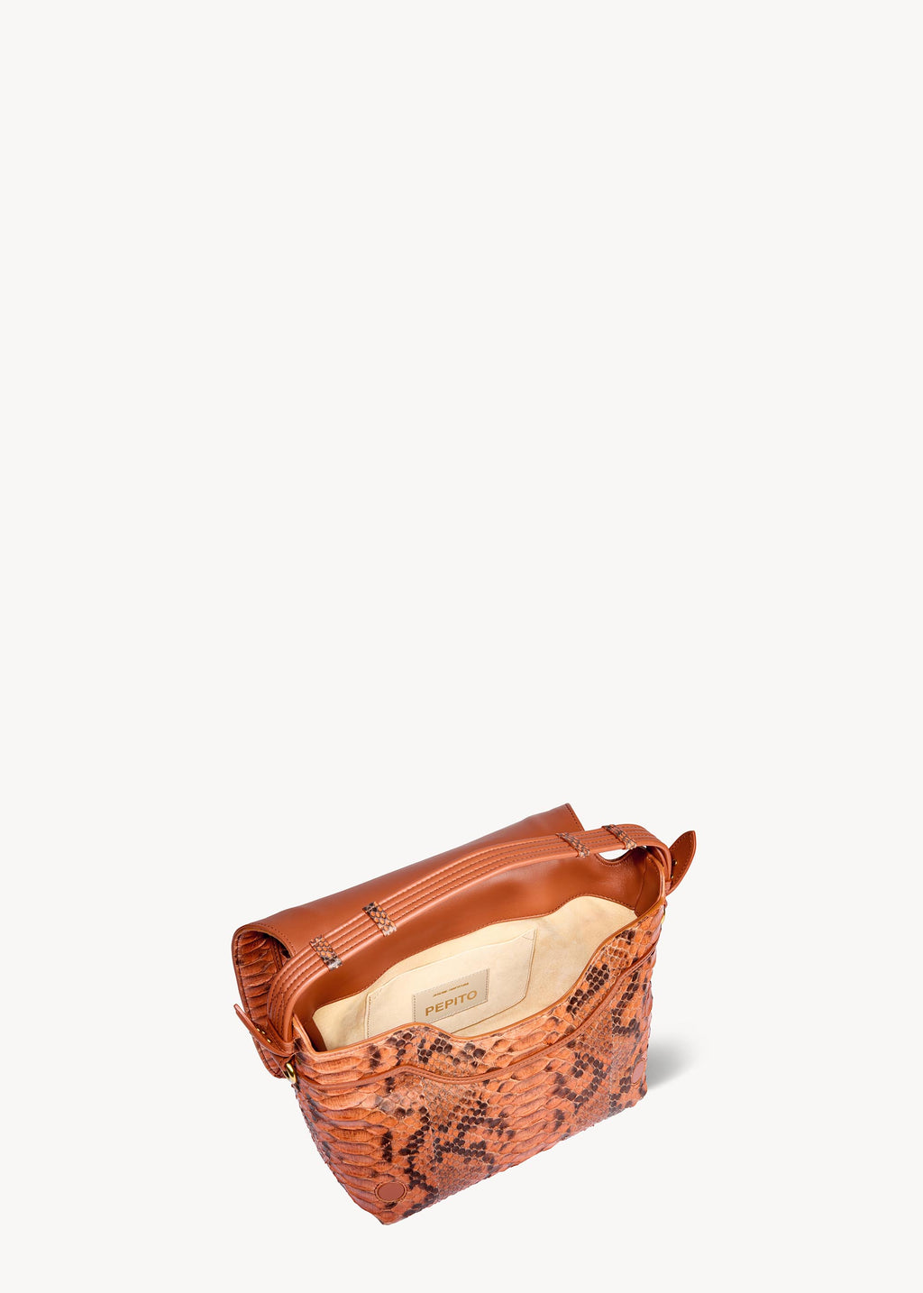 Sac Pepito M python Cognac