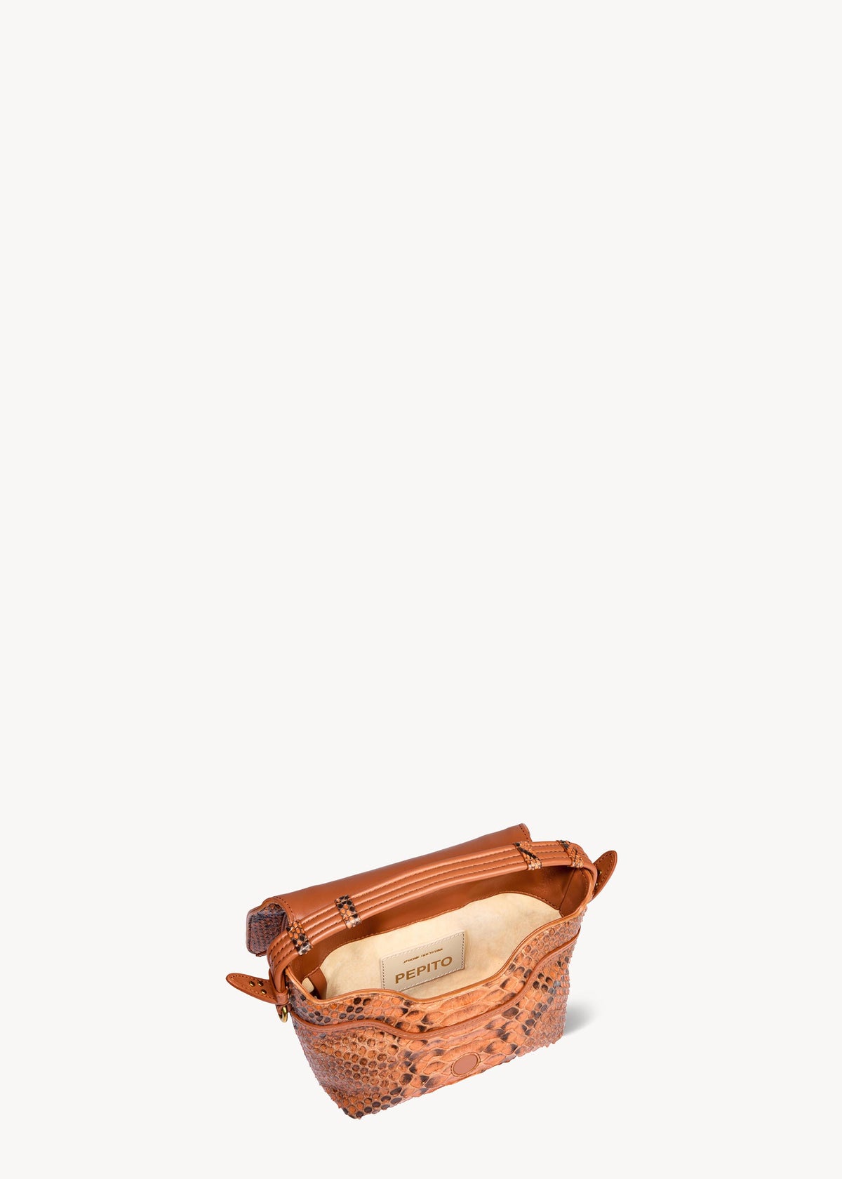 Pepito S Tasche Cognac python