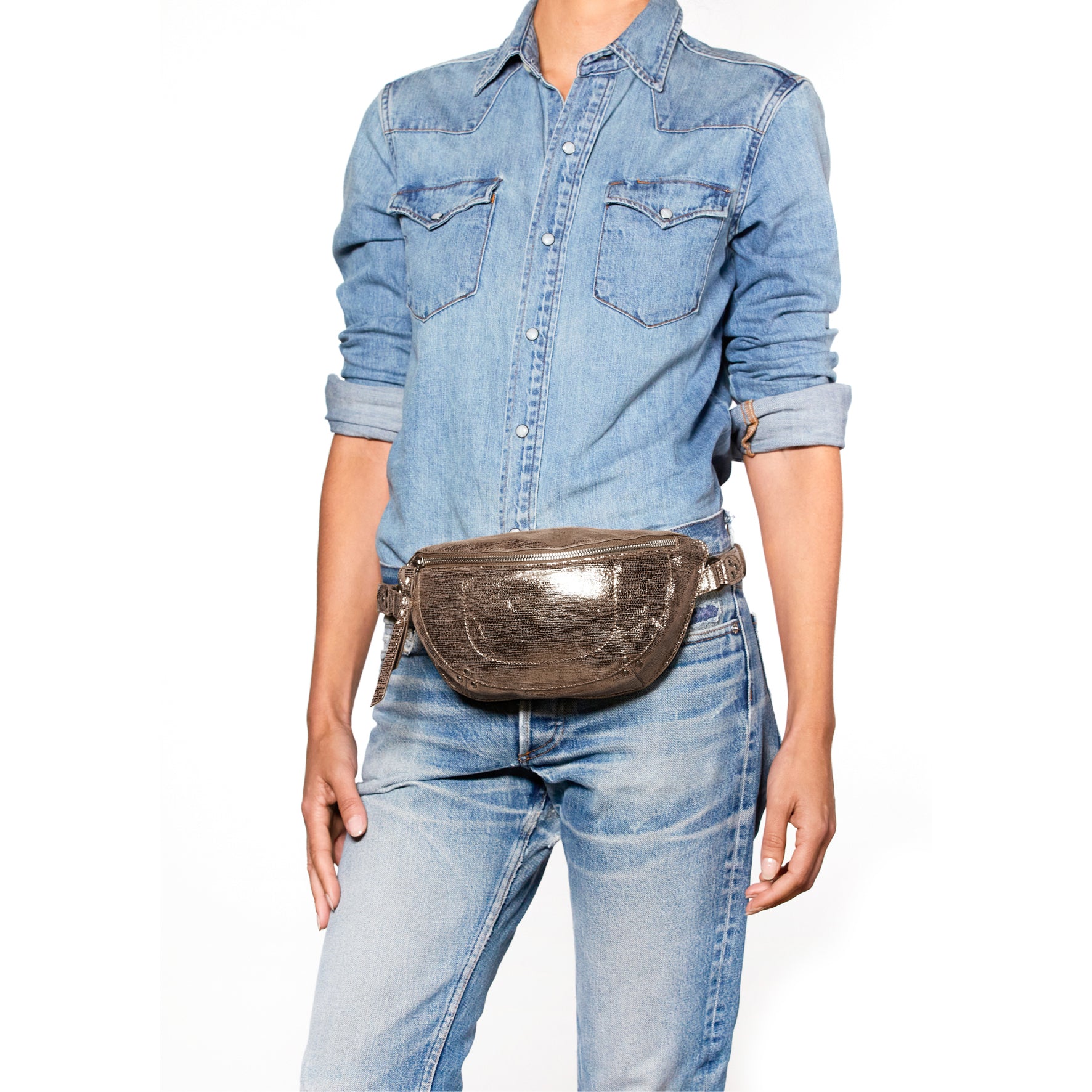 Lino banane Chèvre Lamé Champagne