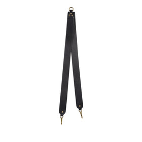 Bandoulière simple Vachette Noir Brass