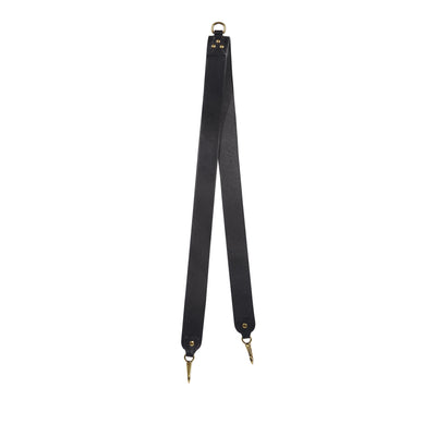 Bandoulière simple Vachette Noir Brass