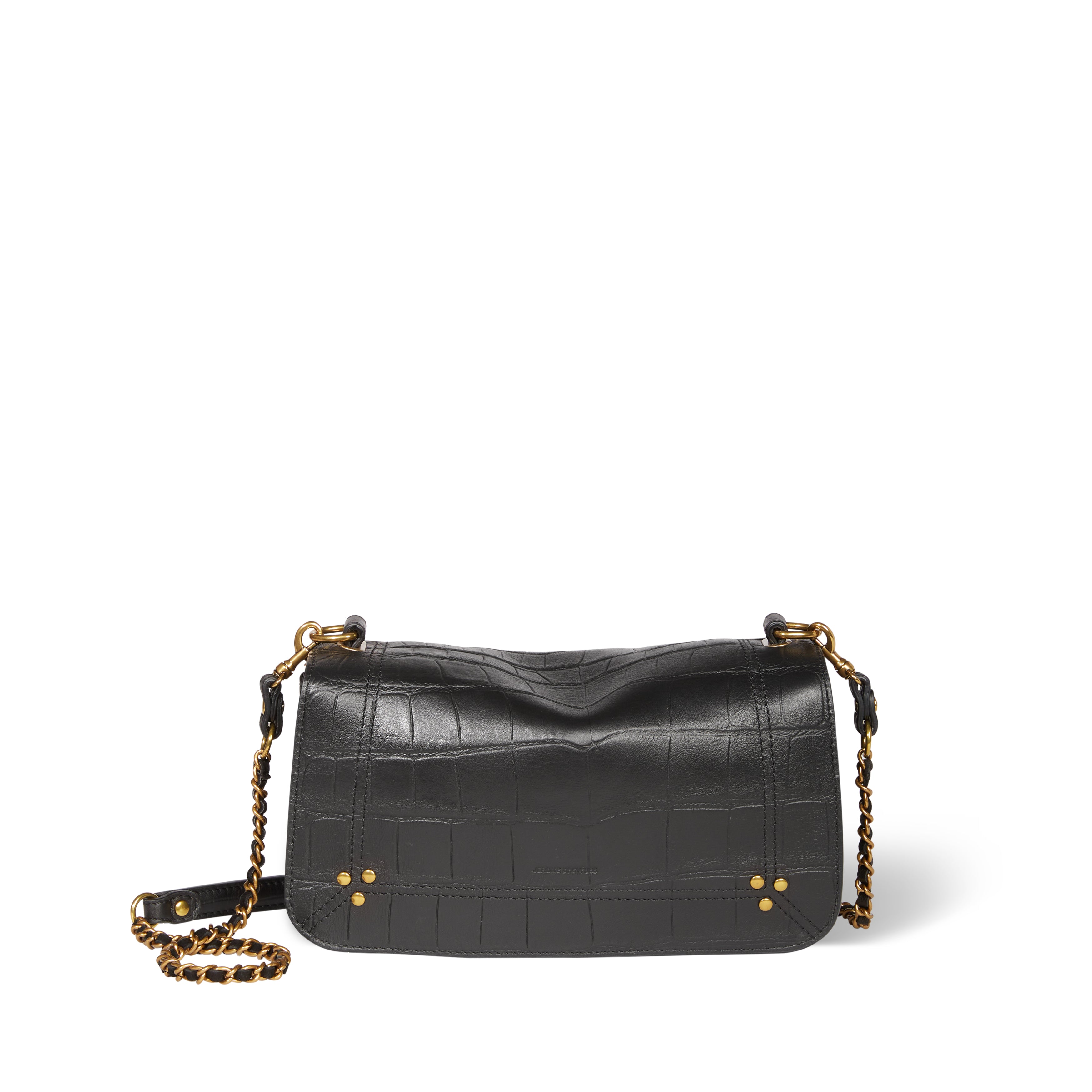 Bobi Vachette Imprimé Croco Noir