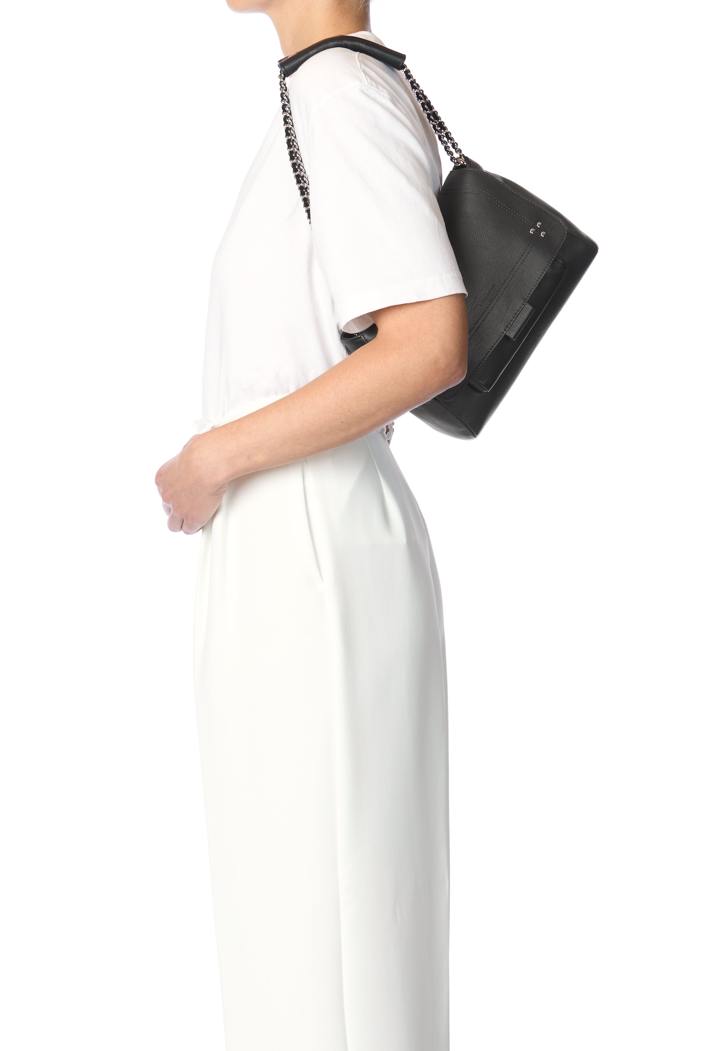 Lulu M Veau Noir Silver