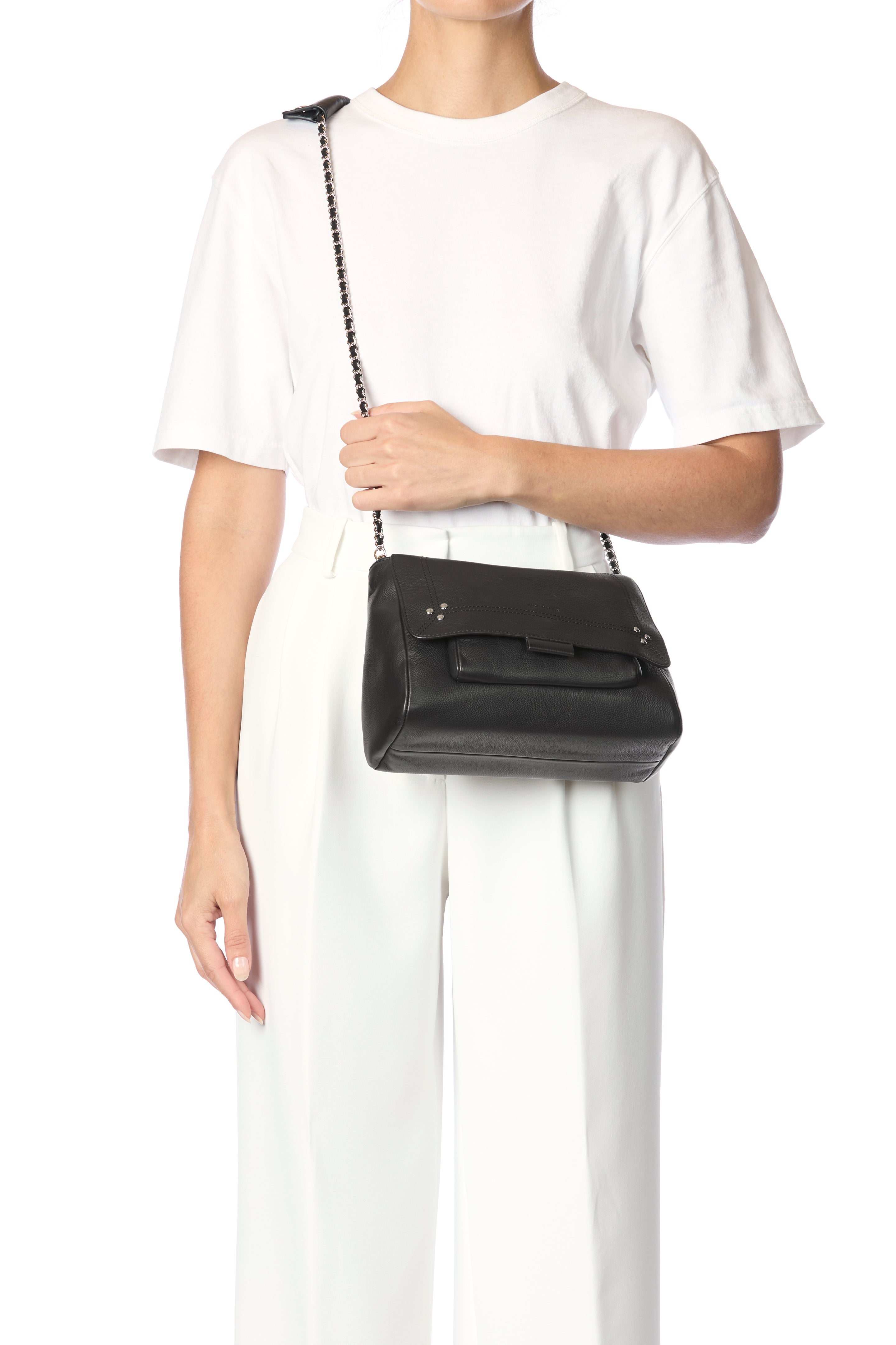 Lulu M Veau Noir Silver