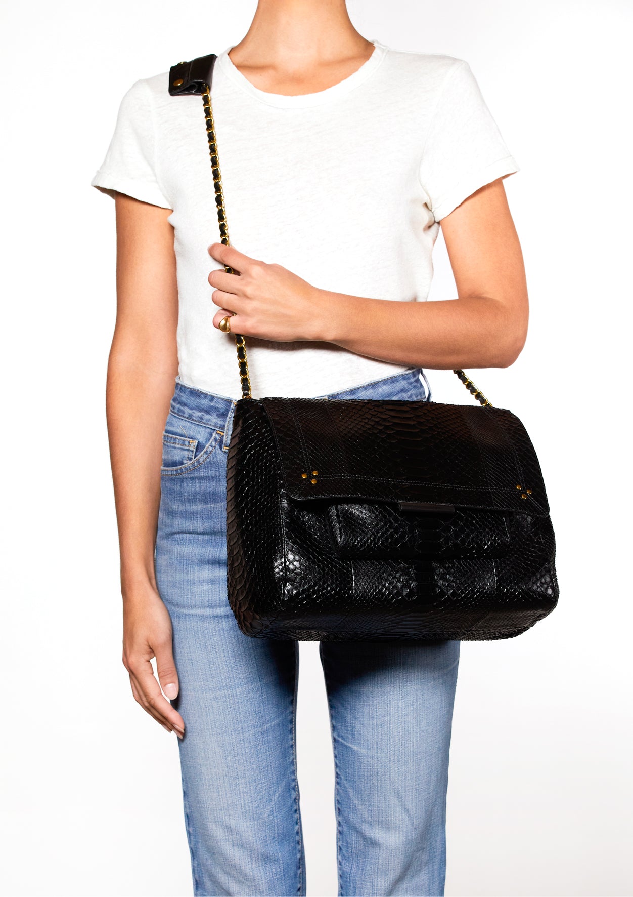 Lulu XL Noir Python – Jérôme Dreyfuss