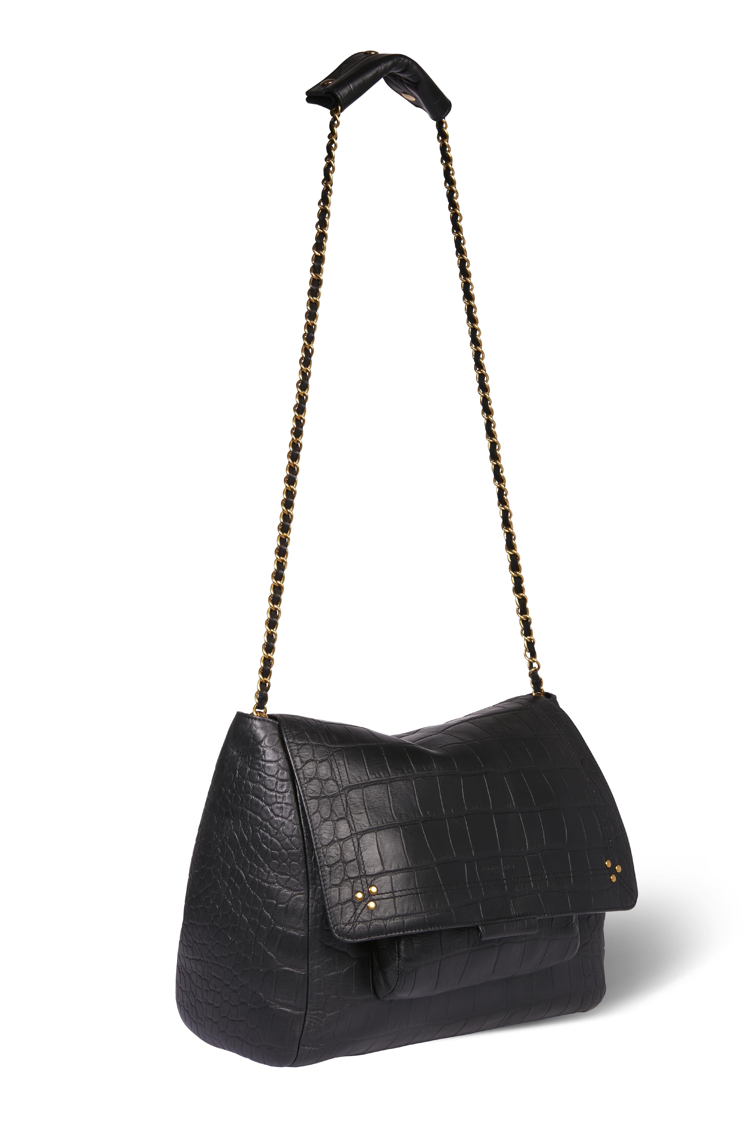 Lulu XL Vachette Croco Noir