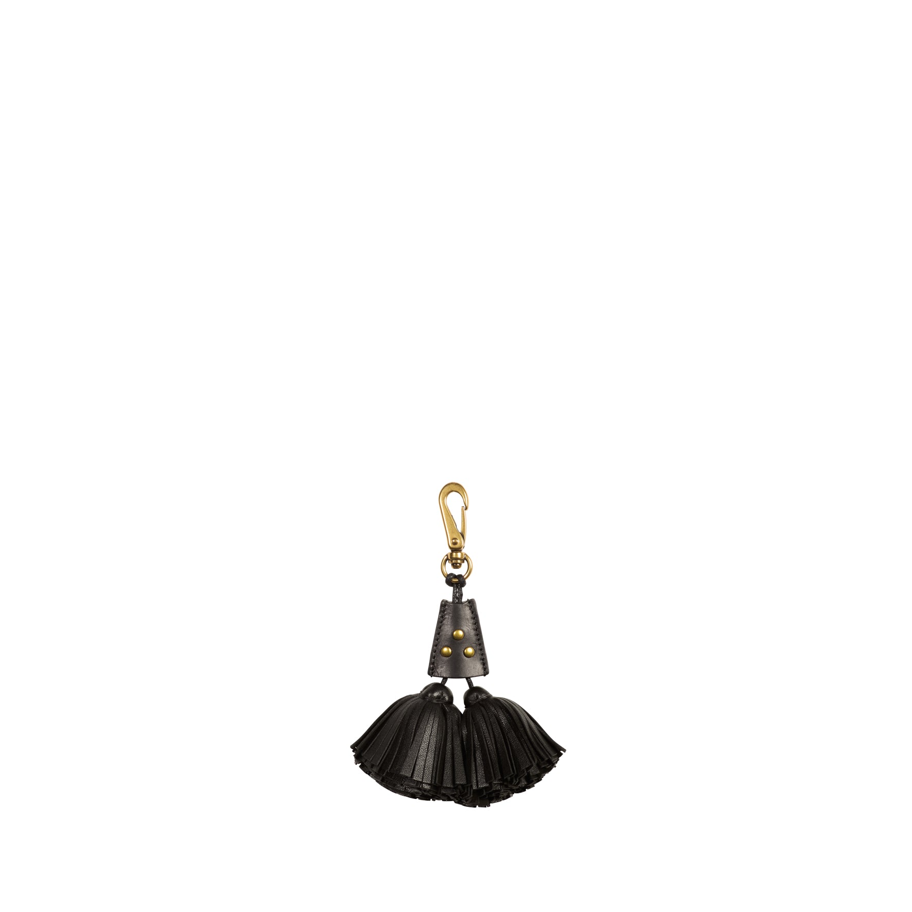 Pompon twin Agneau Noir Brass