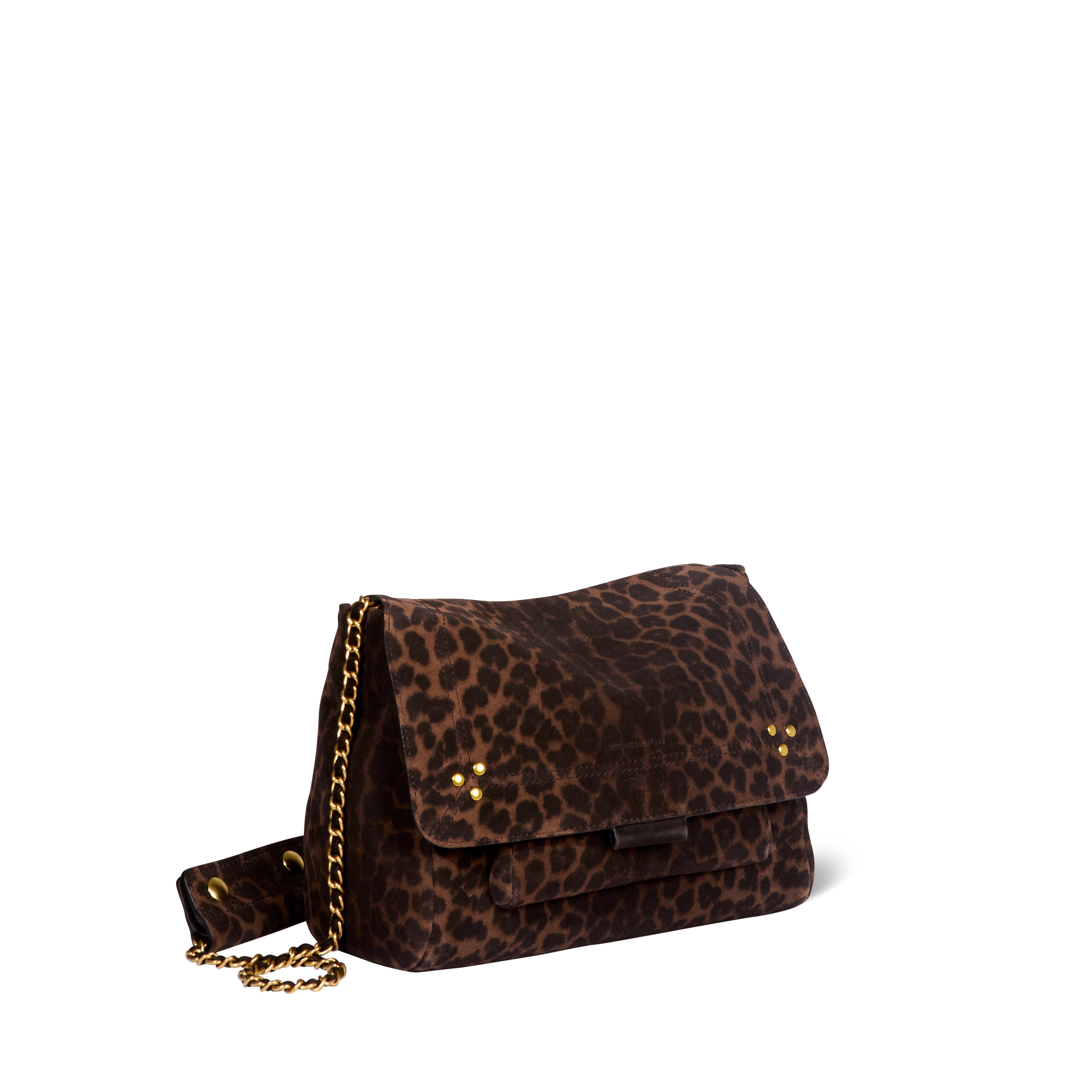 Lulu M Croûte Velours Imprimé Léopard Naturel