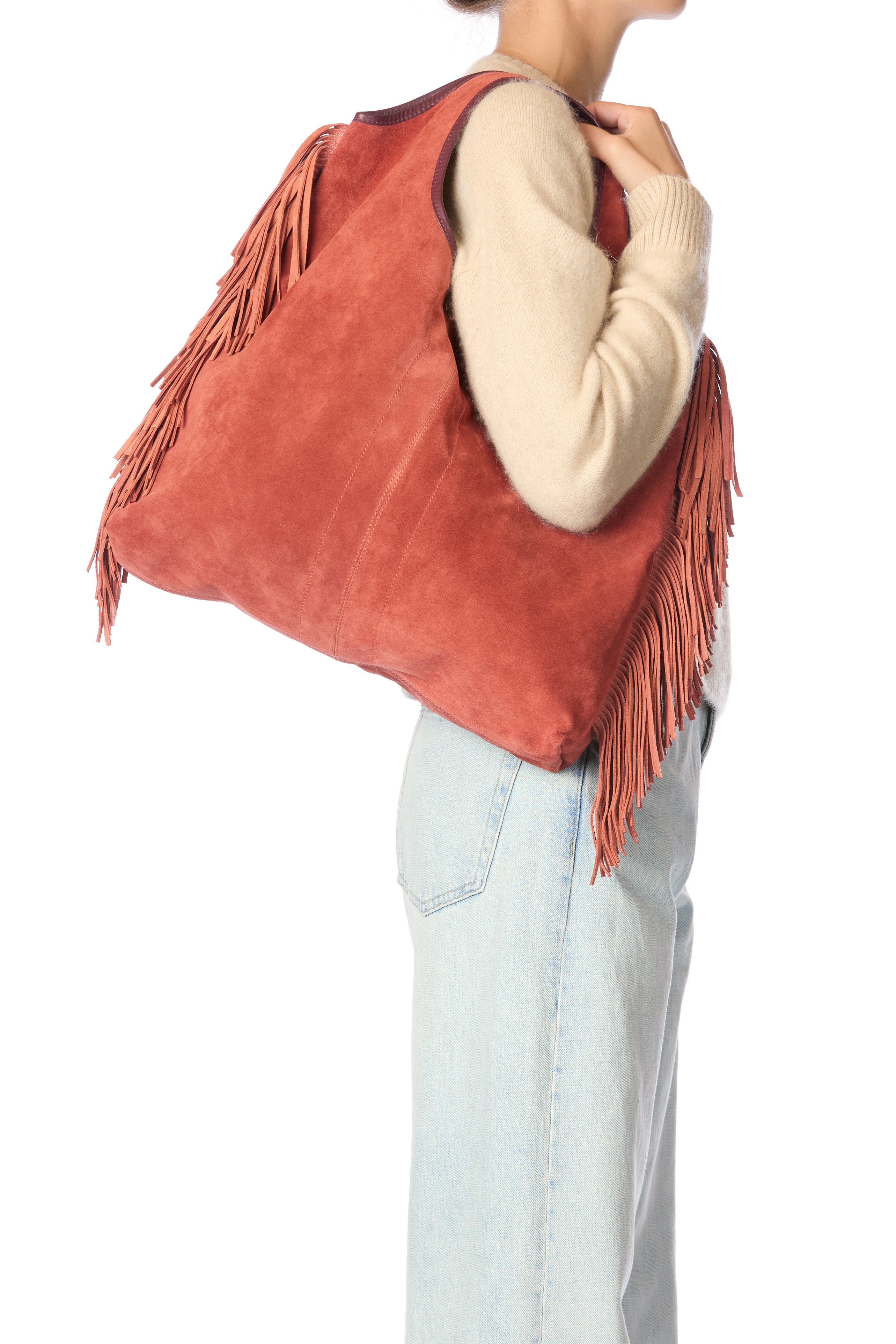 Sac Paco Croûte Velours Haenyeo Terracotta