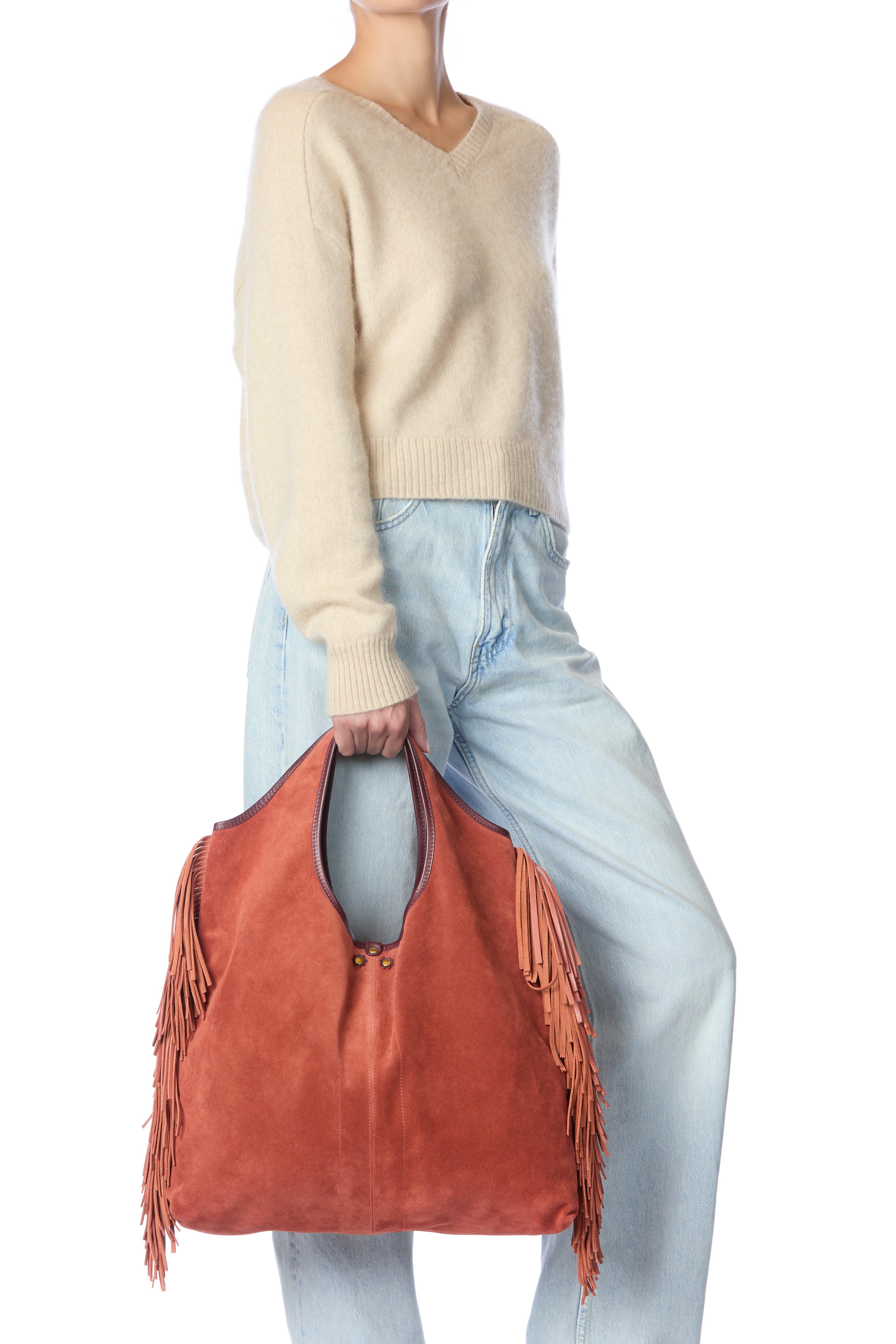 Sac Paco Croûte Velours Haenyeo Terracotta