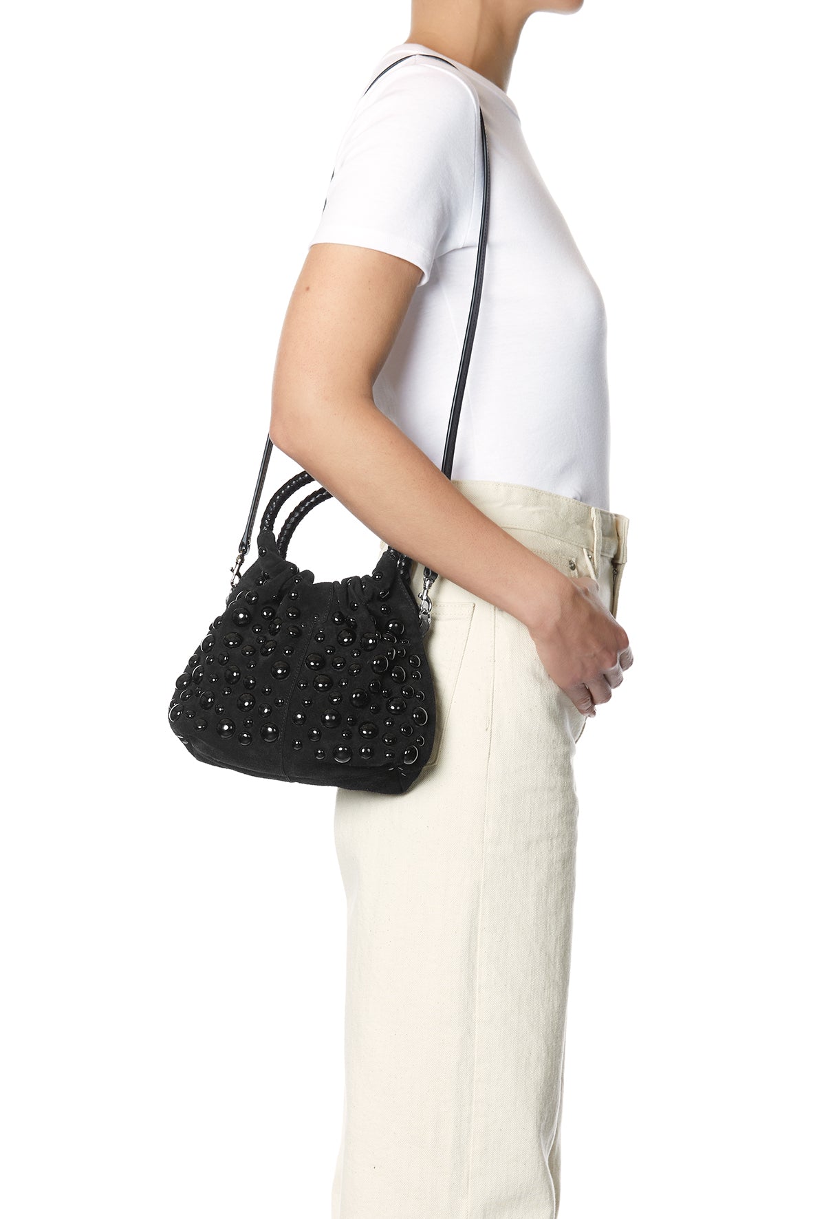 Sac Gordi S croute velours Noir / Noir