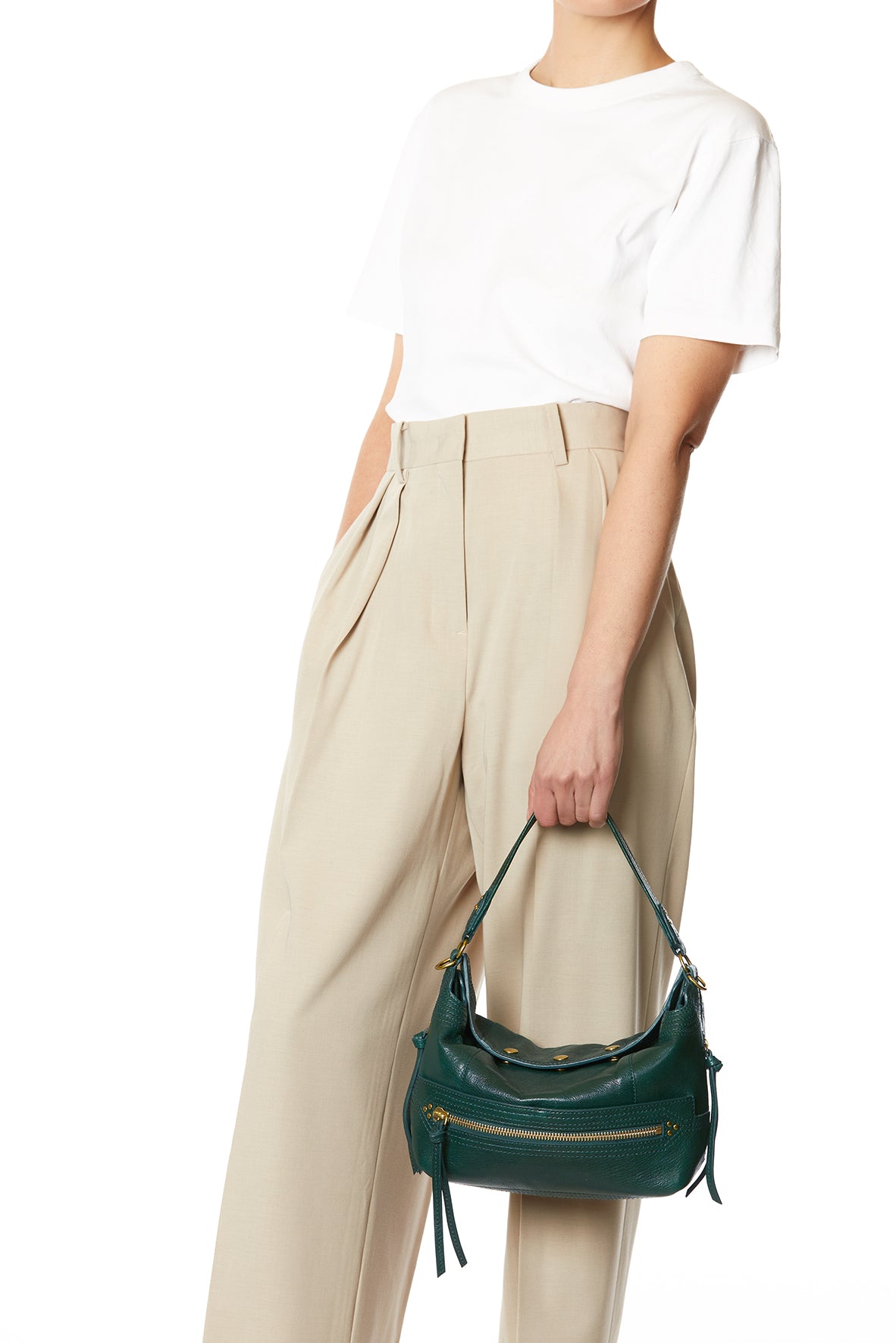 Sac Lucky Hobo Chèvre Sapin