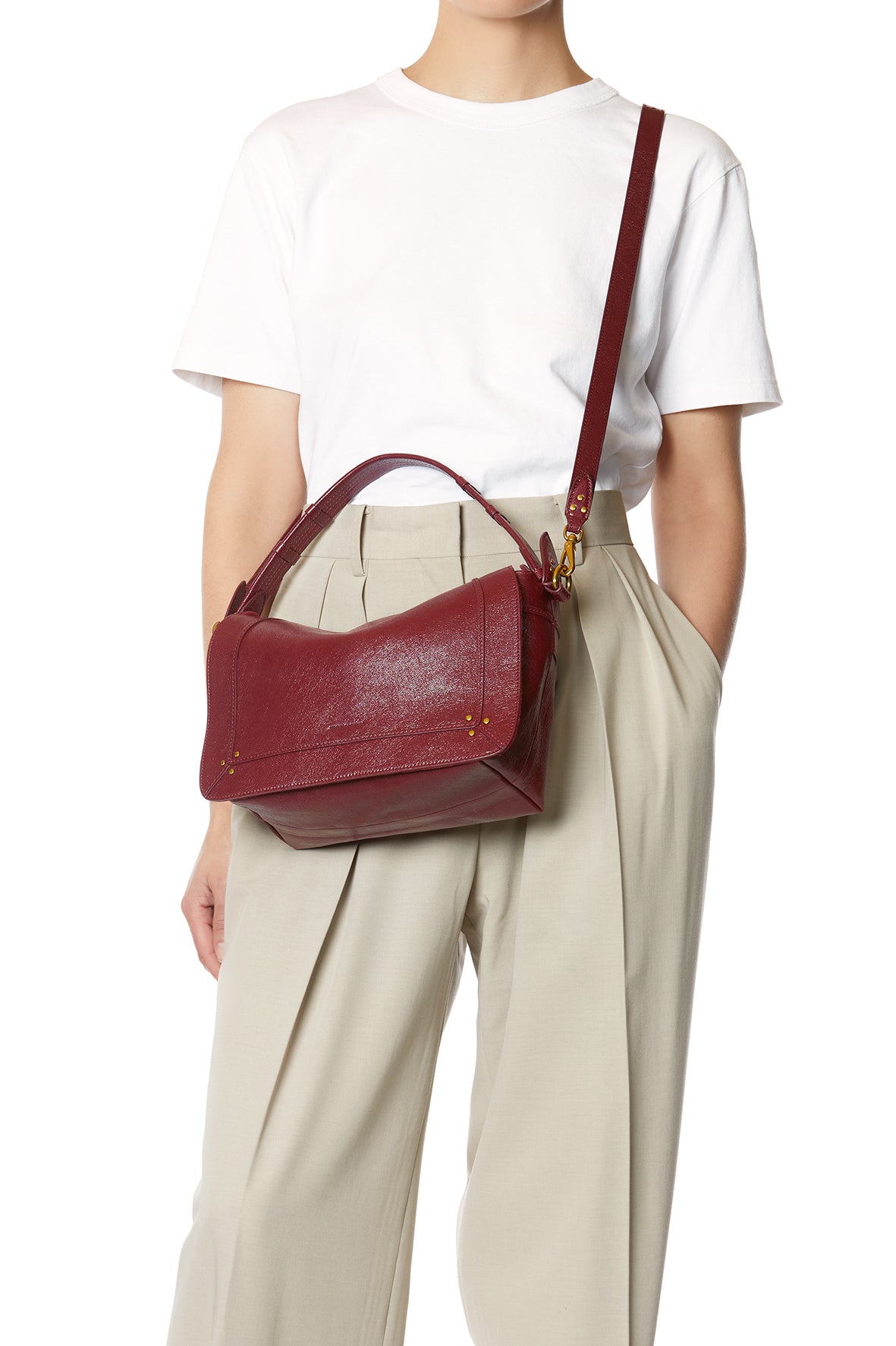 Sac Pepito M Chèvre Bordeaux