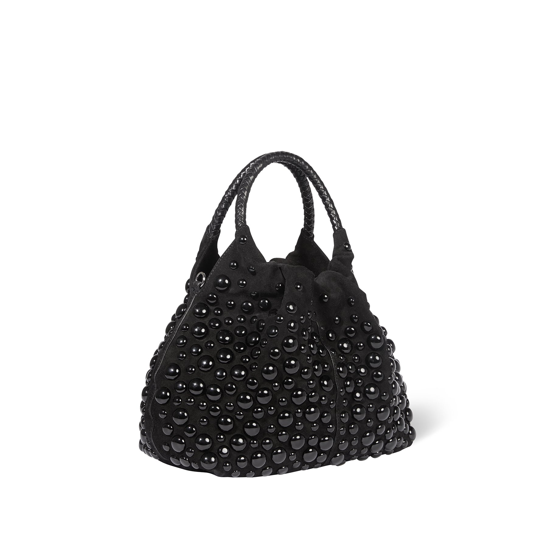 Sac Gordi M croute velours Noir / Noir