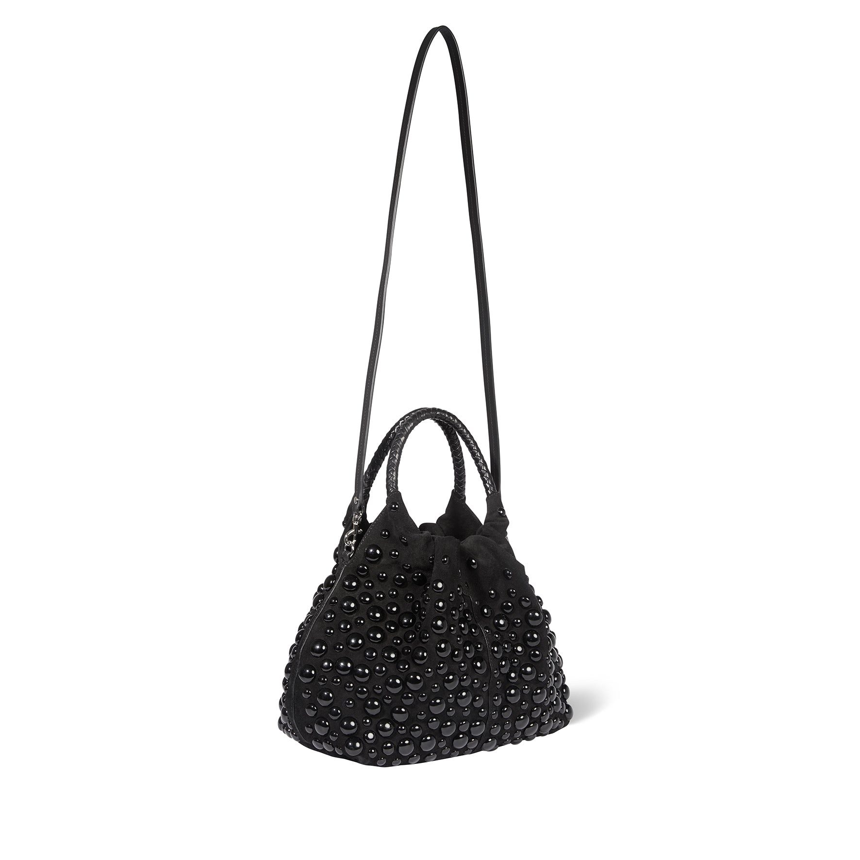 Sac Gordi M croute velours Noir / Noir