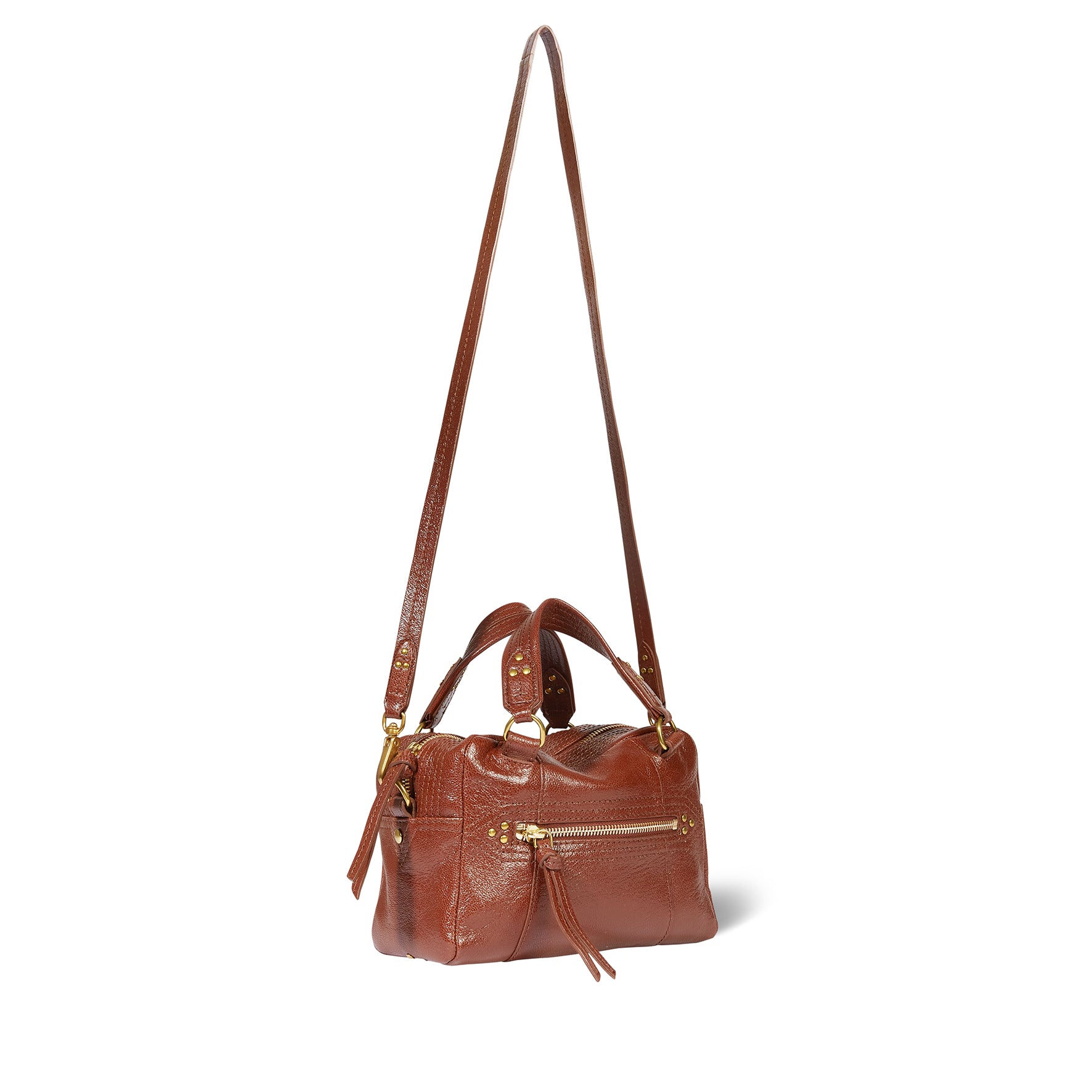 Sac Lucky Bowling Mini Chèvre Noisette