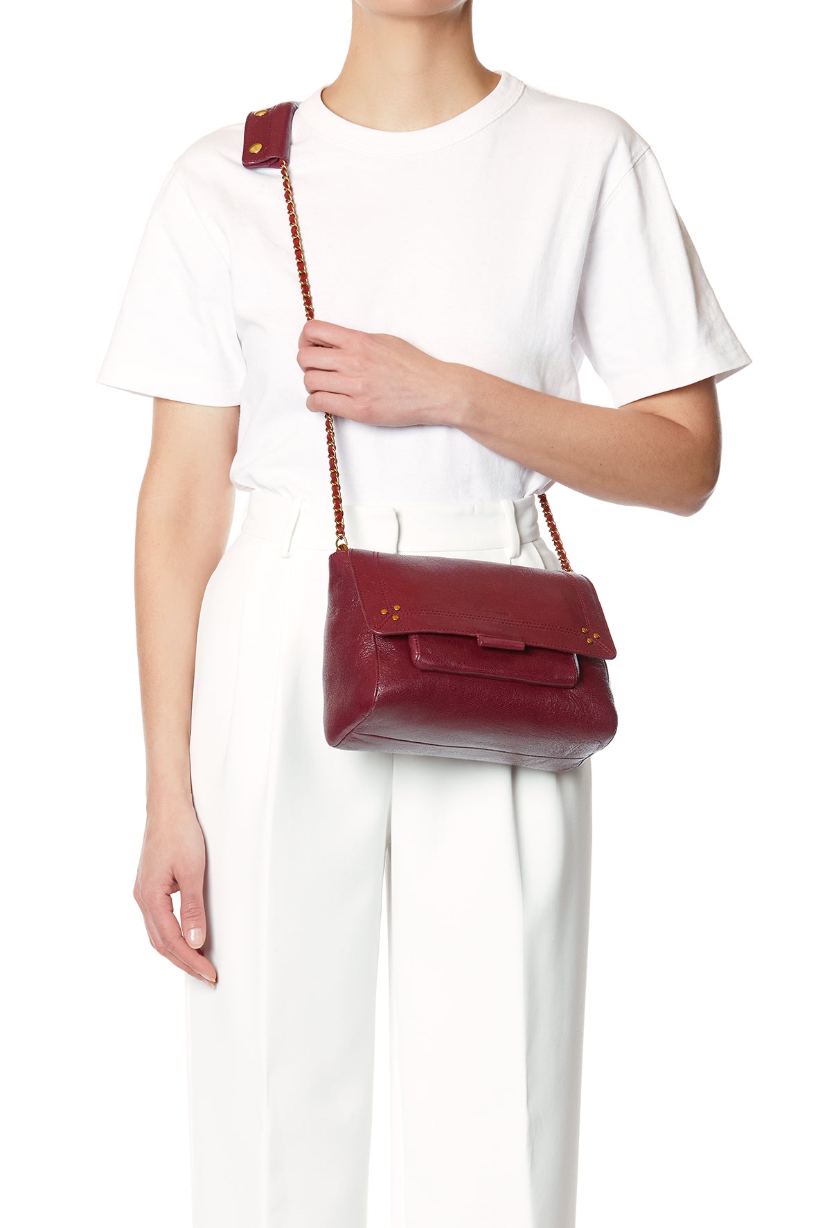 Sac Lulu M Chèvre Bordeaux