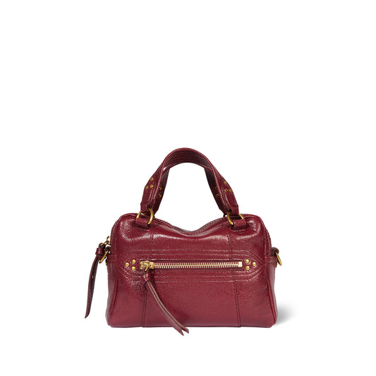 Sac Lucky Bowling Mini Chèvre Bordeaux