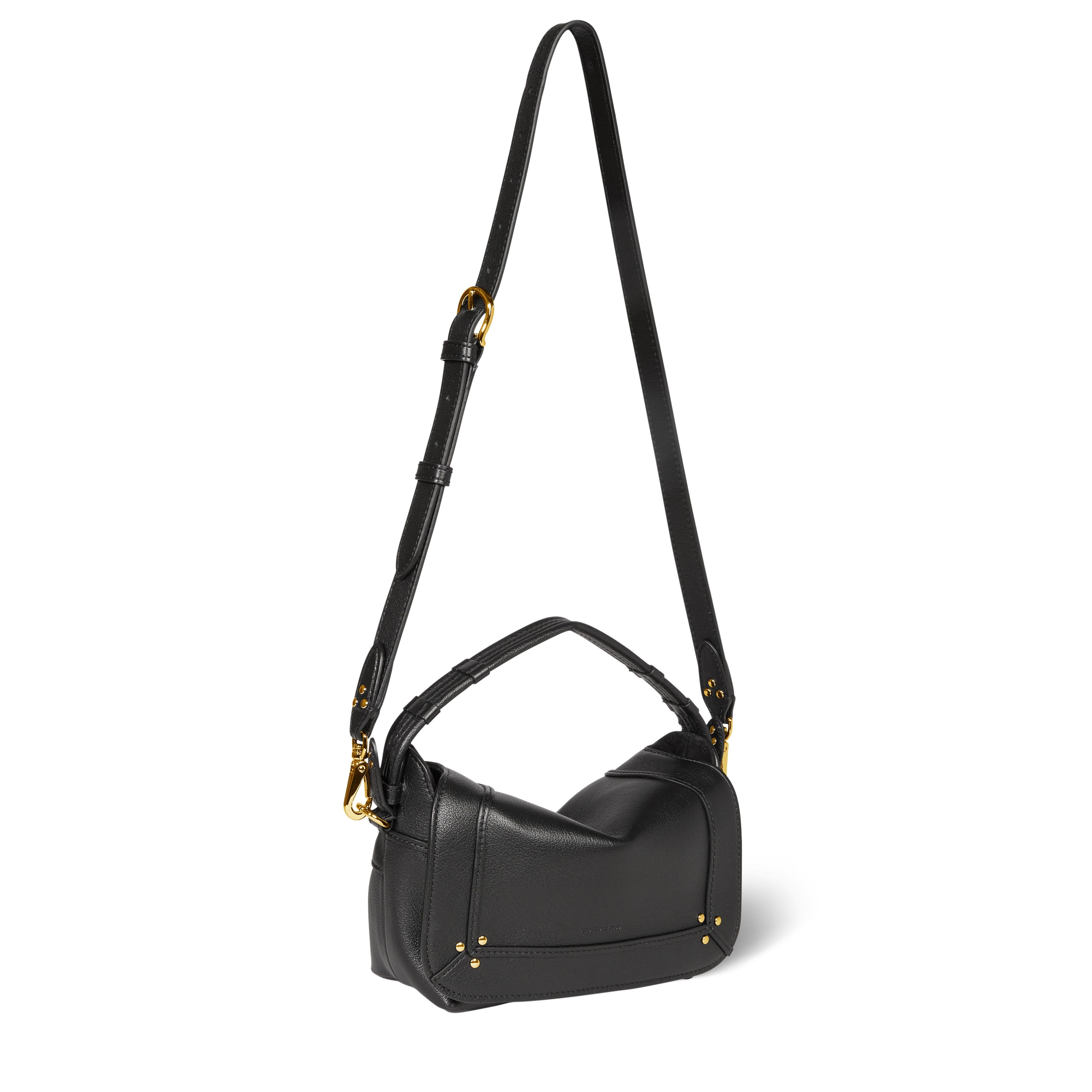 Sac Pepito S Buffle Noir Brass
