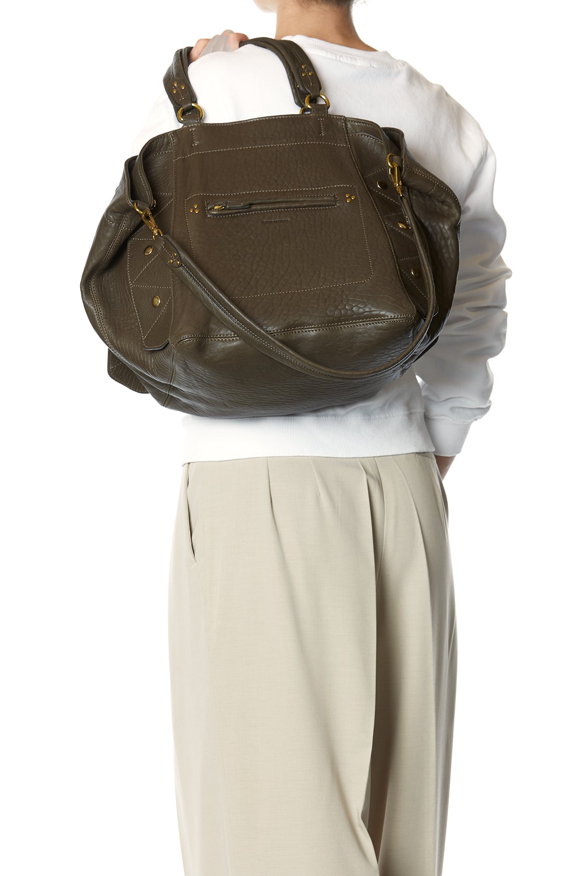 Sac Cabas Roger Agneau Kaki