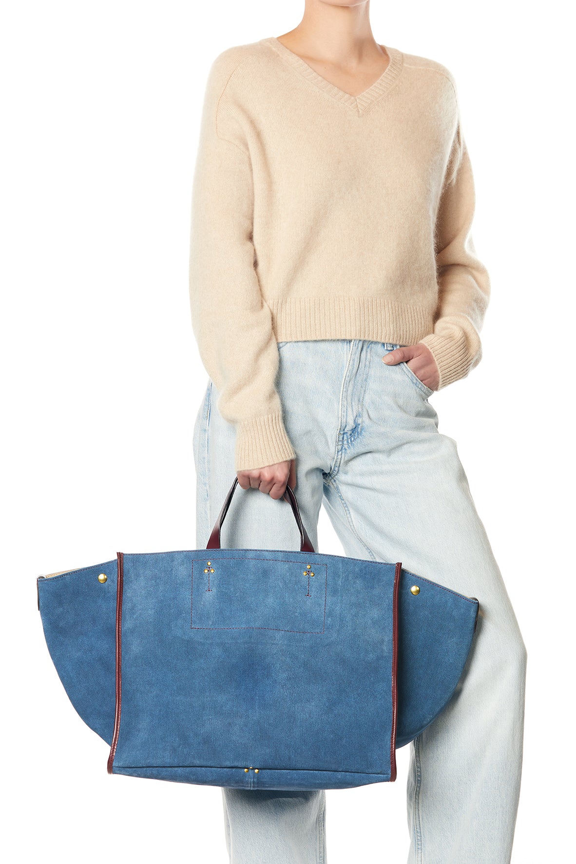 Sac Cabas Léon L croute velours Jean's