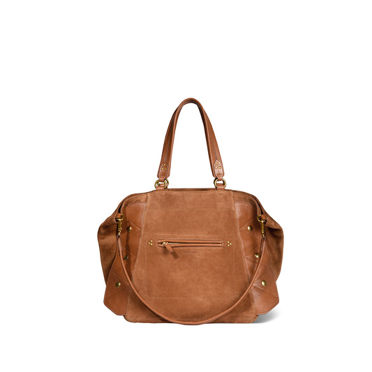 Sac Cabas Roger croute velours Caramel
