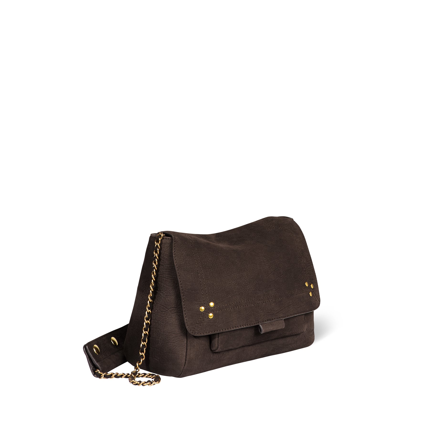 Sac Lulu M taurillon Imprimé Croco Moka