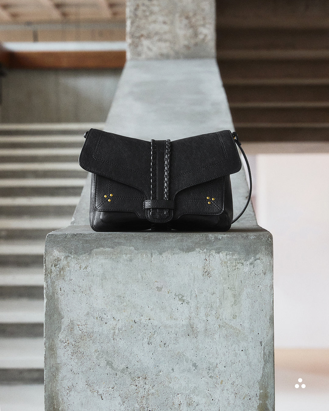 Sac Harry M Chèvre Noir Grainé