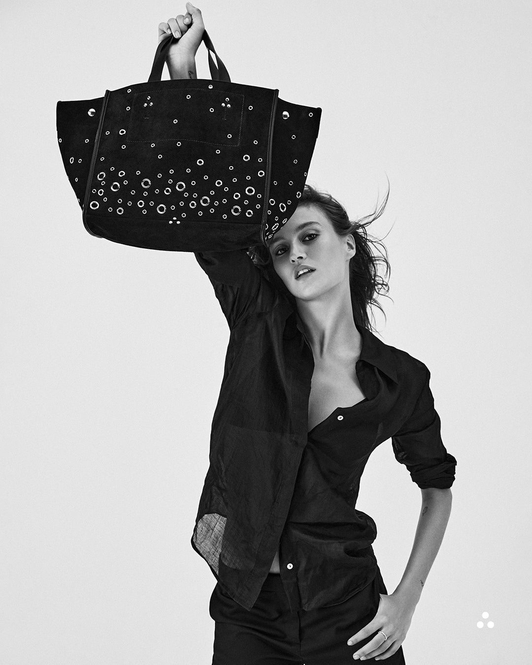 Sac Cabas Léon M croute velours Tandem