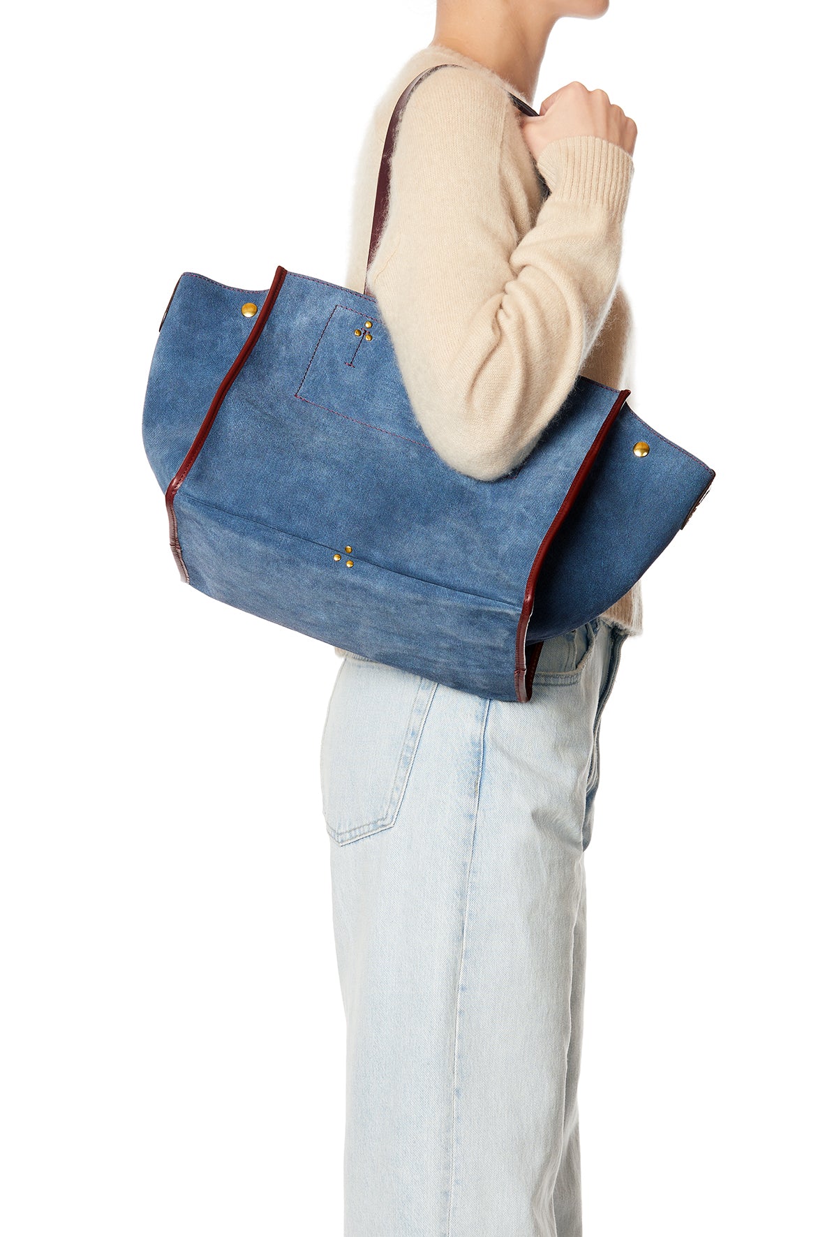 Sac Cabas Léon M croute velours Jean's