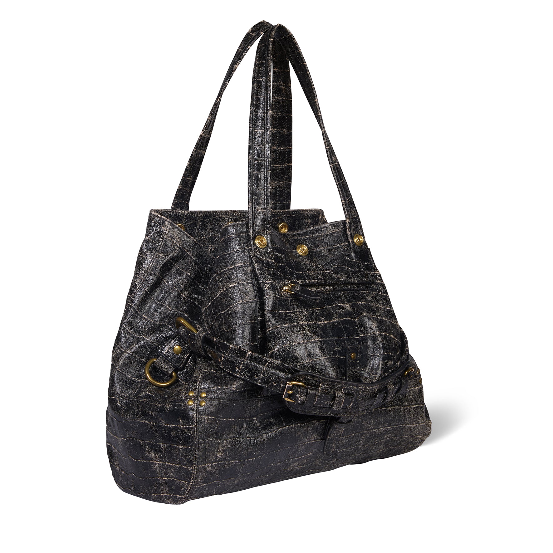 Sac Billy M Mouton Imprimé Croco Grunge