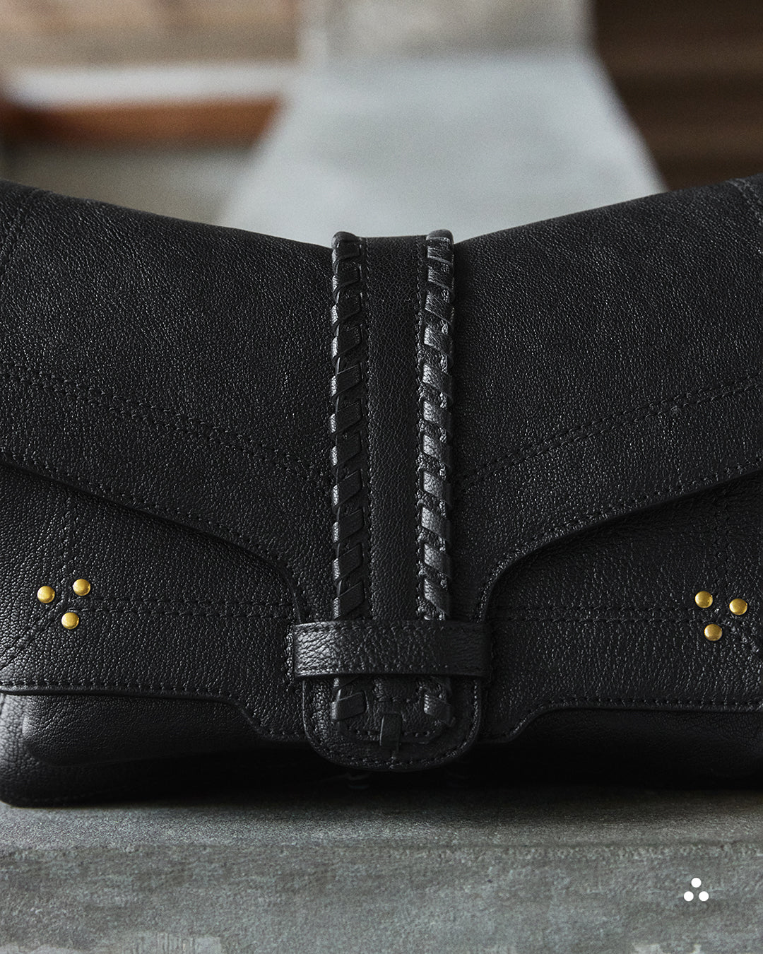 Sac Harry M Chèvre Noir Grainé