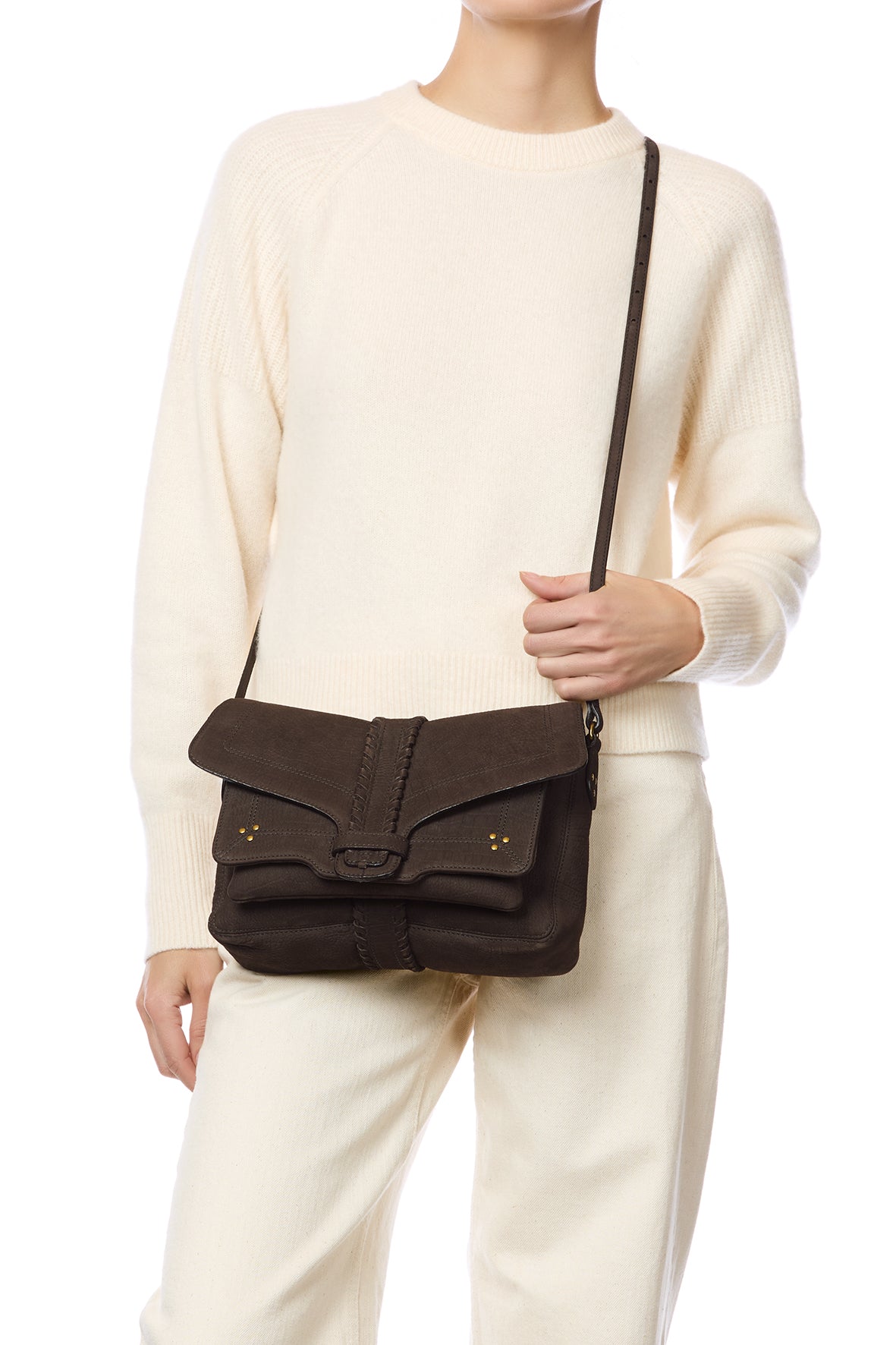 Sac Harry M taurillon Imprimé Croco Moka