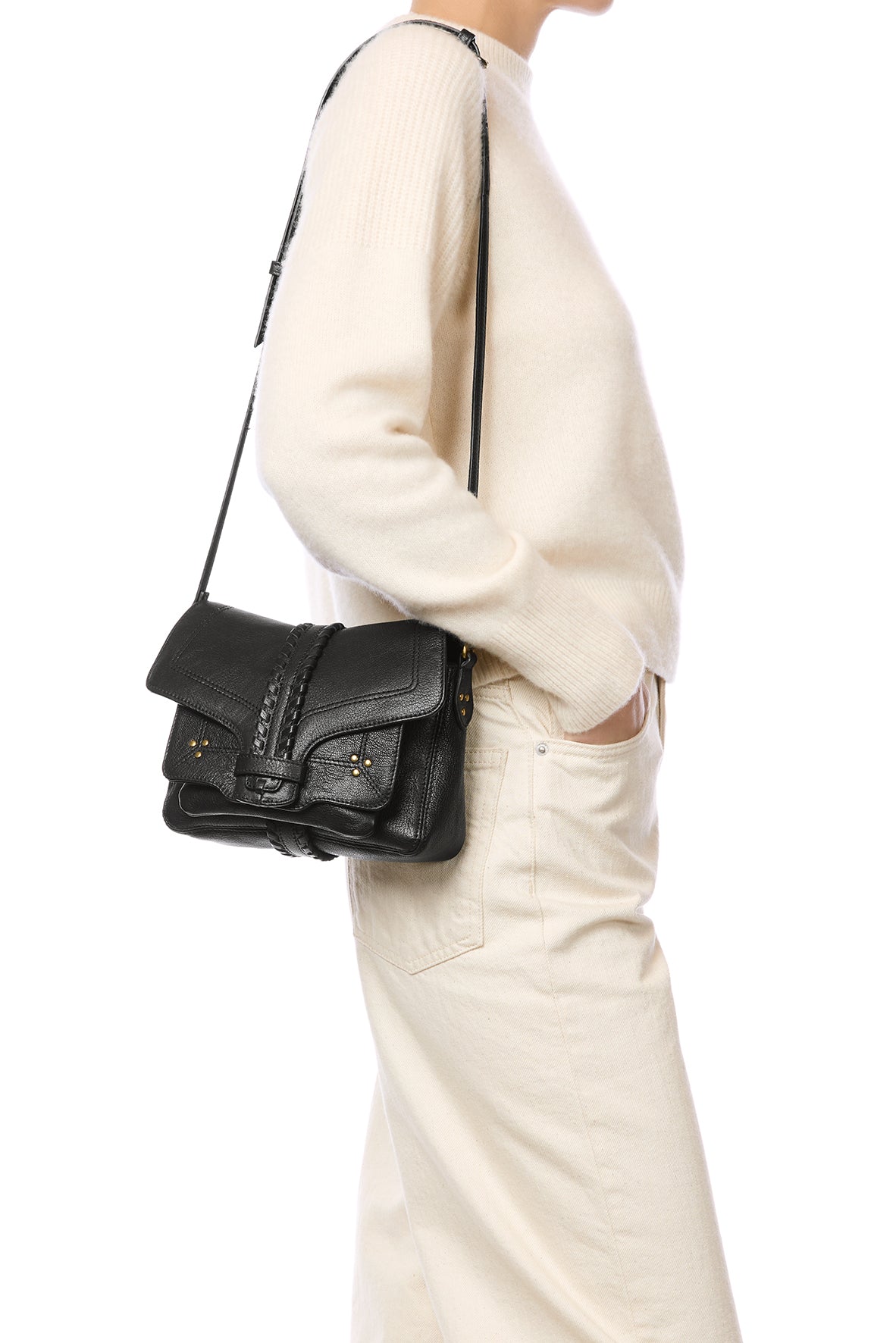 Sac Harry S Chèvre Noir Grainé