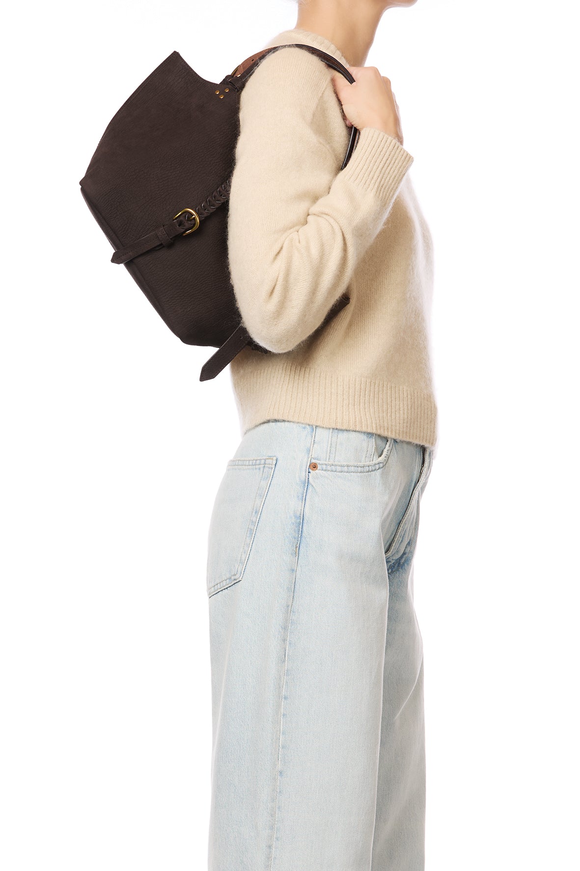 Sac Cabas Joseph S taurillon Imprimé Croco Moka