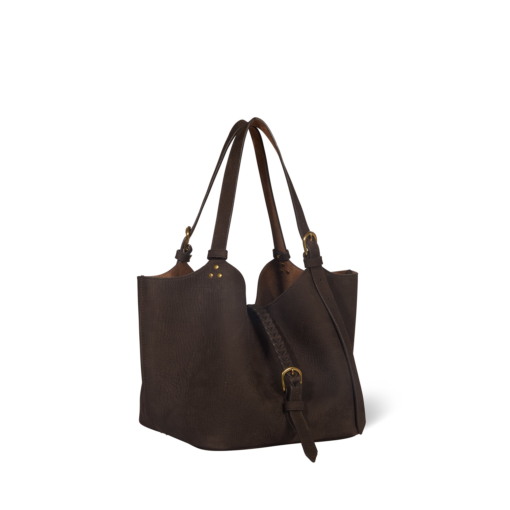 Sac Cabas Joseph S taurillon Imprimé Croco Moka