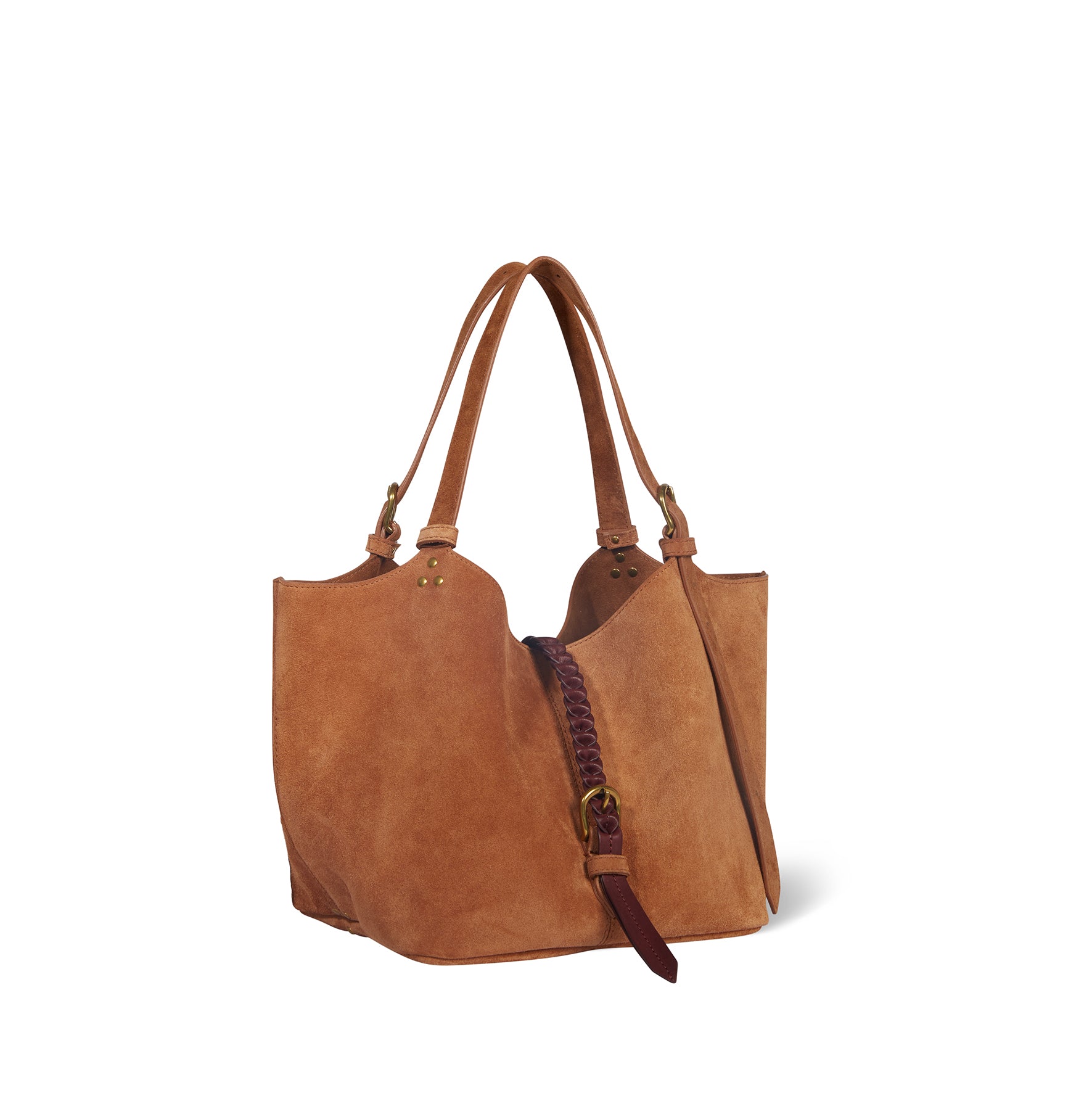 Sac Cabas Joseph S croute velours Caramel
