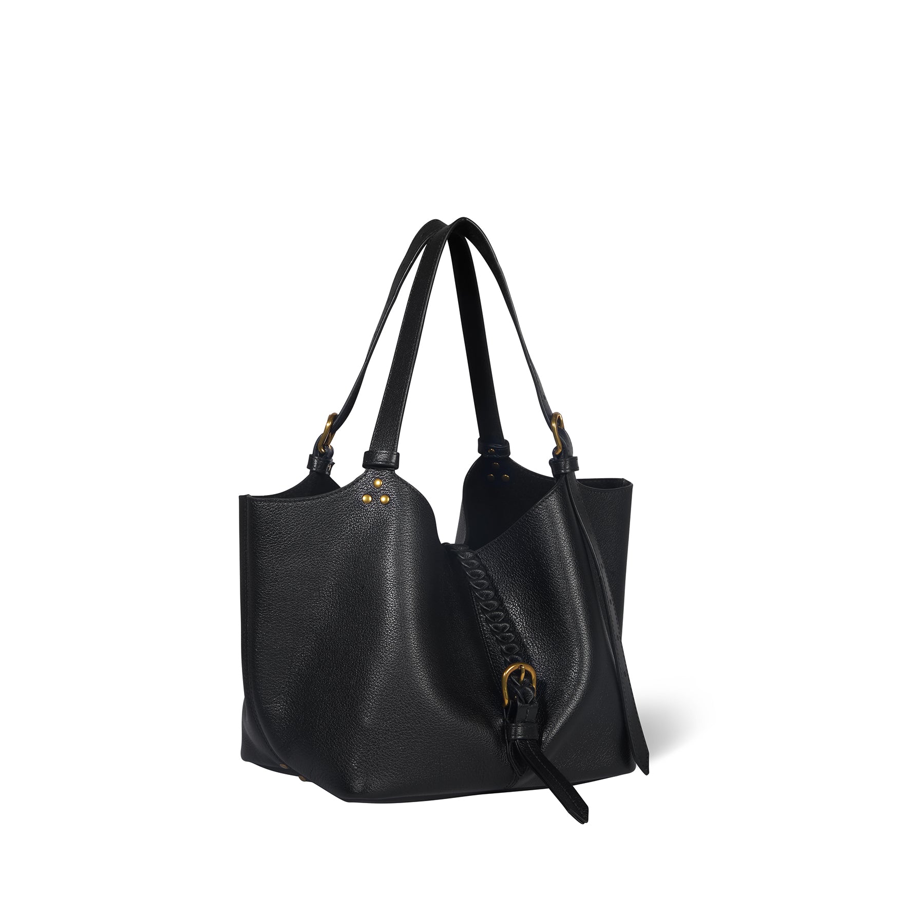Sac Cabas Joseph S buffle Noir Brass